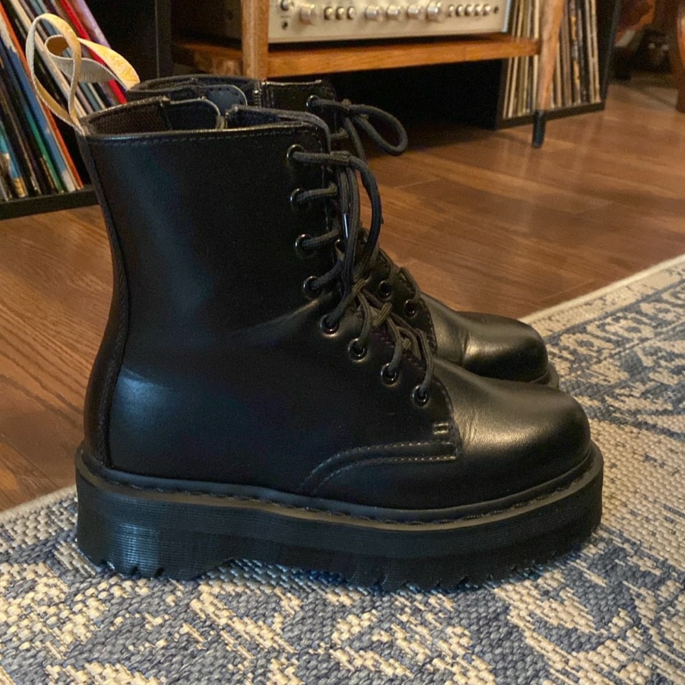 Dr. Martens Vegan Jadon II Mono Platform boots. Size 8